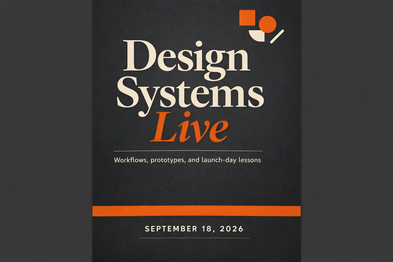 Launch poster with readable headline